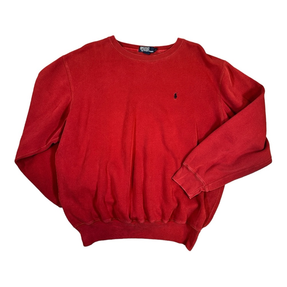 Vintage Polo Ralph Lauren Red Sweatshirt - L	(25" x 26")